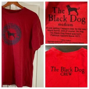 The Black Dog Tavern Co. Crew T-Shirt Red Short Sleeve Casual‎ Medium
